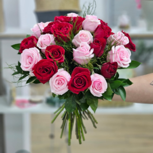 20 Rosas vermelhas e rosa