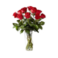 Arranjo de 12 Rosas vermelhas em Vaso-edab6bea-f895-4448-8e95-9384faa65086