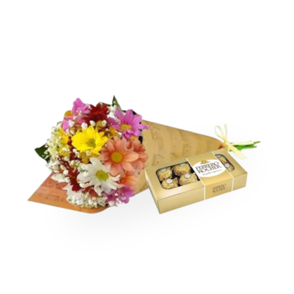 Buquê Campestre Médio e Ferrero T8