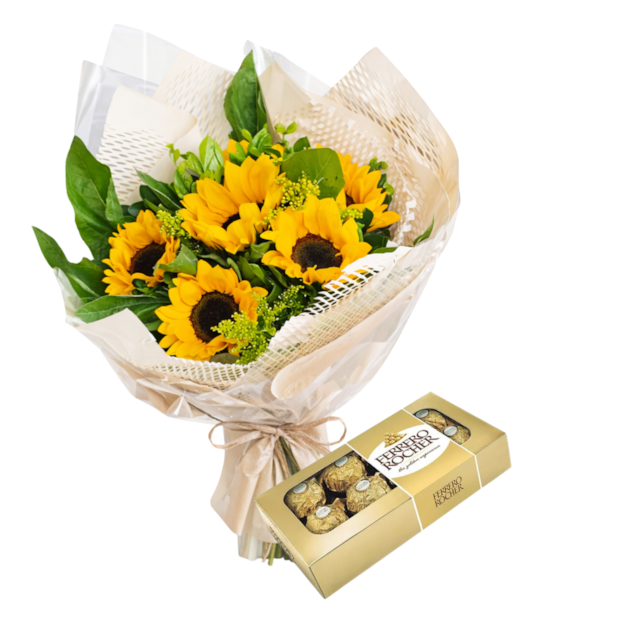 Buquê de Girassóis e Ferrero T8-6f02bf46-1364-4d25-ae09-7f527f580d1f