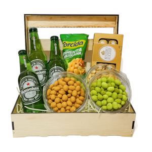 Cesta Cerveja Heineken Petiscos