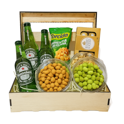Cesta Cerveja Heineken Petiscos