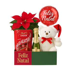 Kit Natalino com Urso e Chandon e Lindt